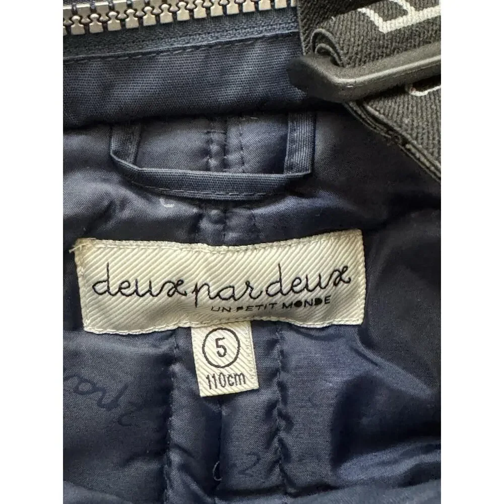 Deux Par Deux Ski Bib Snow Pants Salopettes Kids 5 Years Blue Waterproof NWT